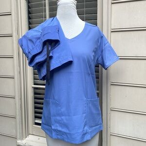 Wink  Boundles Blue Scrub Set  (Top & Pants) Size S